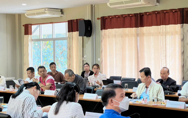 หน่วยวิจัย 3E ร่วมกับ ทสจ.แม่ฮ่องสอน จัดประชุมคณะทำงานด้านการเปลี่ยนแปลงสภาพภูมิอากาศระดับจังหวัด ครั้งที่ 5/2566 เพื่อสรุปผลการดำเนินโครงการ ภายใต้โครงการการพัฒนาศักยภาพสำนักงานทรัพยากรธรรมชาติและสิ่งแวดล้อมจังหวัด จังหวัดแม่ฮ่องสอน