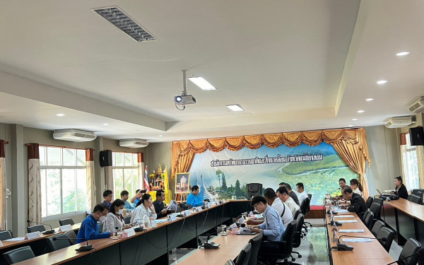 หน่วยวิจัย 3E ร่วมกับ ทสจ.แม่ฮ่องสอน จัดประชุมคณะทำงานด้านการเปลี่ยนแปลงสภาพภูมิอากาศระดับจังหวัด ครั้งที่ 5/2566 เพื่อสรุปผลการดำเนินโครงการ ภายใต้โครงการการพัฒนาศักยภาพสำนักงานทรัพยากรธรรมชาติและสิ่งแวดล้อมจังหวัด จังหวัดแม่ฮ่องสอน