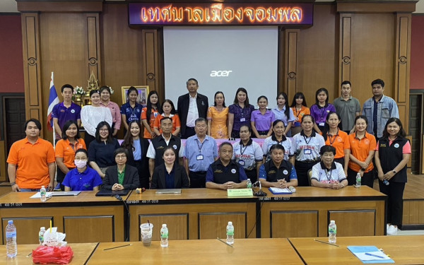 หน่วยวิจัย 3E CMU ร่วมกับ TGO ดำเนินการทวนสอบข้อมูลคาร์บอนฟุตพริ้นท์ขององค์กร ณ สำนักงานเทศบาลตำบลจอมพล จังหวัดราชบุรี