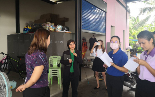 หน่วยวิจัย 3E CMU ร่วมกับ TGO ดำเนินการทวนสอบข้อมูลคาร์บอนฟุตพริ้นท์ขององค์กร ณ สำนักงานเทศบาลตำบลจอมพล จังหวัดราชบุรี