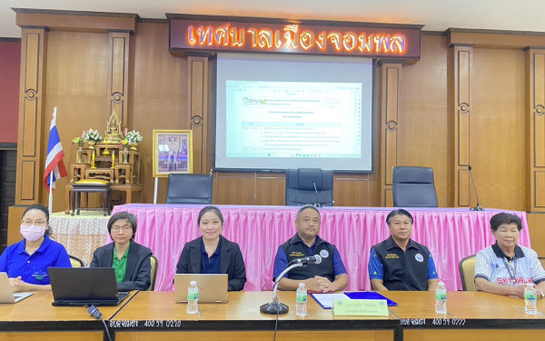 หน่วยวิจัย 3E CMU ร่วมกับ TGO ดำเนินการทวนสอบข้อมูลคาร์บอนฟุตพริ้นท์ขององค์กร ณ สำนักงานเทศบาลตำบลจอมพล จังหวัดราชบุรี